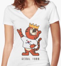 Hodori KOR Women's Fitted V-Neck T-Shirt