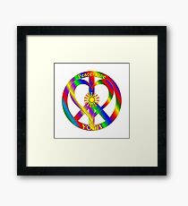 Peace Love Yoga Framed Print