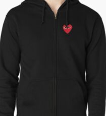 Heart Bape sticker Zipped Hoodie