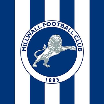 Millwall FC logo with stripes | Metal Print