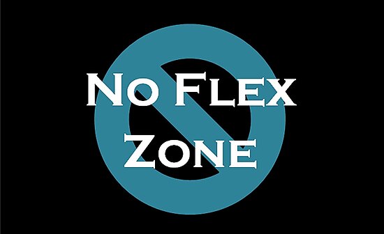 "No Flex Zone" Posters by bits4bots | Redbubble