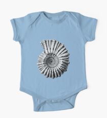 Vintage Ammonite Spiral Fossil One Piece - Short Sleeve