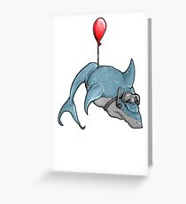 Balloon Shark coming up for air Grußkarte