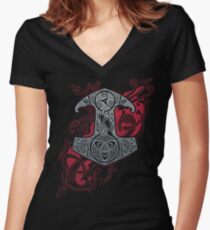 RAVEN'S MJOLNIR Women's Fitted V-Neck T-Shirt