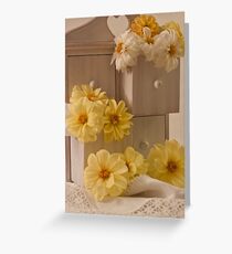 Drawers Of Dahlias Greeting Card