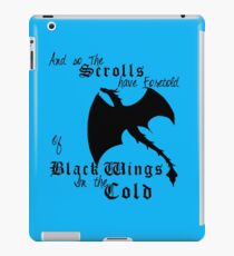 Black Wings In The Cold iPad Case/Skin