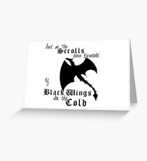 Black Wings In The Cold Greeting Card