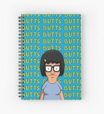 Tina Belcher Butts Blue & Green Spiral Notebook