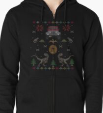 Hässlicher jurassischer Weihnachtsstrickjacke Kapuzenjacke
