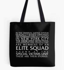 Law and Order:SVU Special Victims Unit Introduction Dick Wolf Classic Tote Bag