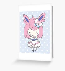 Chibi Lolita Sylveon Greeting Card