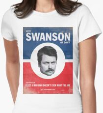 Vote For Ron Swanson Women's Fitted T-Shirt
