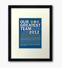 Unser bestes Team 2012 Gerahmtes Wandbild