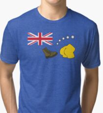 The Simpsons – Australian Flag, Boot, Australian Tri-blend T-Shirt