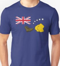 The Simpsons – Australian Flag, Boot, Australian Unisex T-Shirt