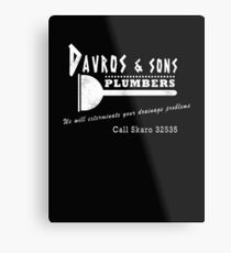 Davros and sons, plumbers... (aged) Metal Print