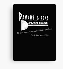 Davros and sons, plumbers... (aged) Canvas Print