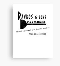 Davros and sons, plumbers... (aged) Canvas Print