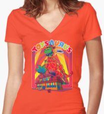 TOYSAURUS Women's Fitted V-Neck T-Shirt