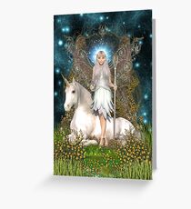 Crystal Fairy & Unicorn Greeting Card