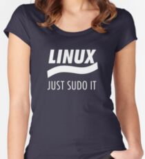 Linux - Just Sudo it Women's Fitted Scoop T-Shirt