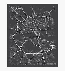 Stockholm Karte, Schweden - Grau Fotodruck