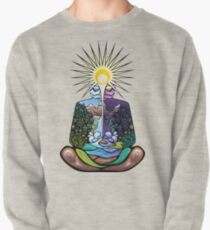 Psychedelic meditating Nature-man Pullover Sweatshirt