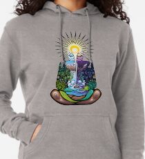 Psychedelic meditating Nature-man Lightweight Hoodie