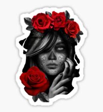 Day Of The Dead Woman Sticker