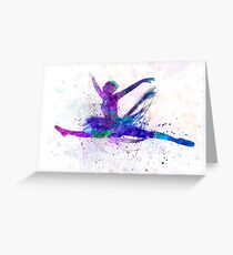 Woman ballerina ballet dancer dancing Greeting Card