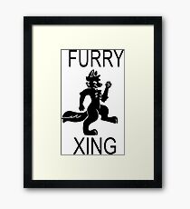FURRY XING Framed Print