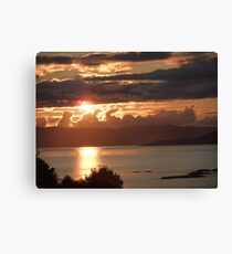 Sunset over Erbusaig Canvas Print