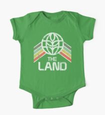 Das Land Logo Distressed im Vintage-Retro-Stil Baby Body Kurzarm