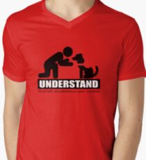 UNDERSTAND not all disibilities are visible (service dog) Men's V-Neck T-Shirt