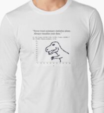 Datasaurus: Never trust summary statistics alone. Always visualize your data Long Sleeve T-Shirt