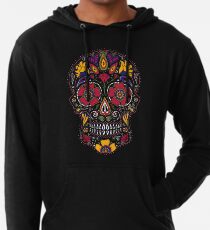 Tag der Toten Sugar Skull Dark Leichter Hoodie