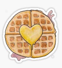 Waffle Heart Sticker