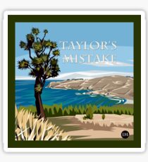 Taylor's Mistake, Christchurch by Ira Mitchell-Kirk Sticker