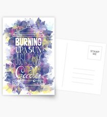 Burning Up A Sun Just To Say Goodbye Postcards