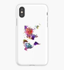 World map in watercolor iPhone Case/Skin