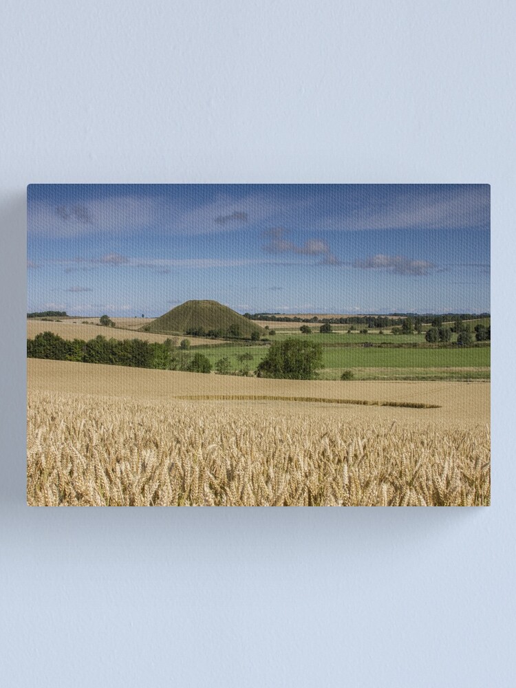 Alternate view of Silbury Hill and crop circle Canvas Print