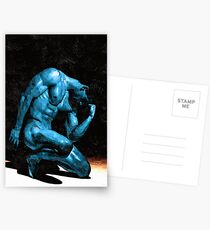 Turquoise Thinker (Original Sold - available in Limited Edition 1 of 25) Postcards