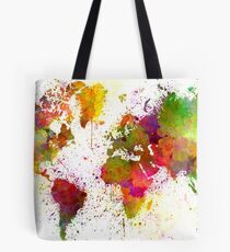 World map in watercolor Tote Bag
