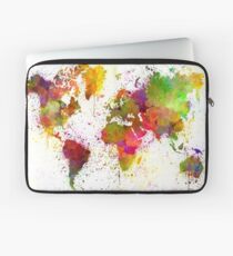 World map in watercolor Laptop Sleeve