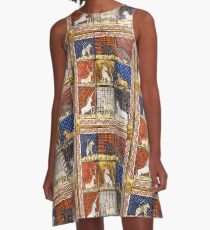 Medieval Animal Bestiary A-Line Dress