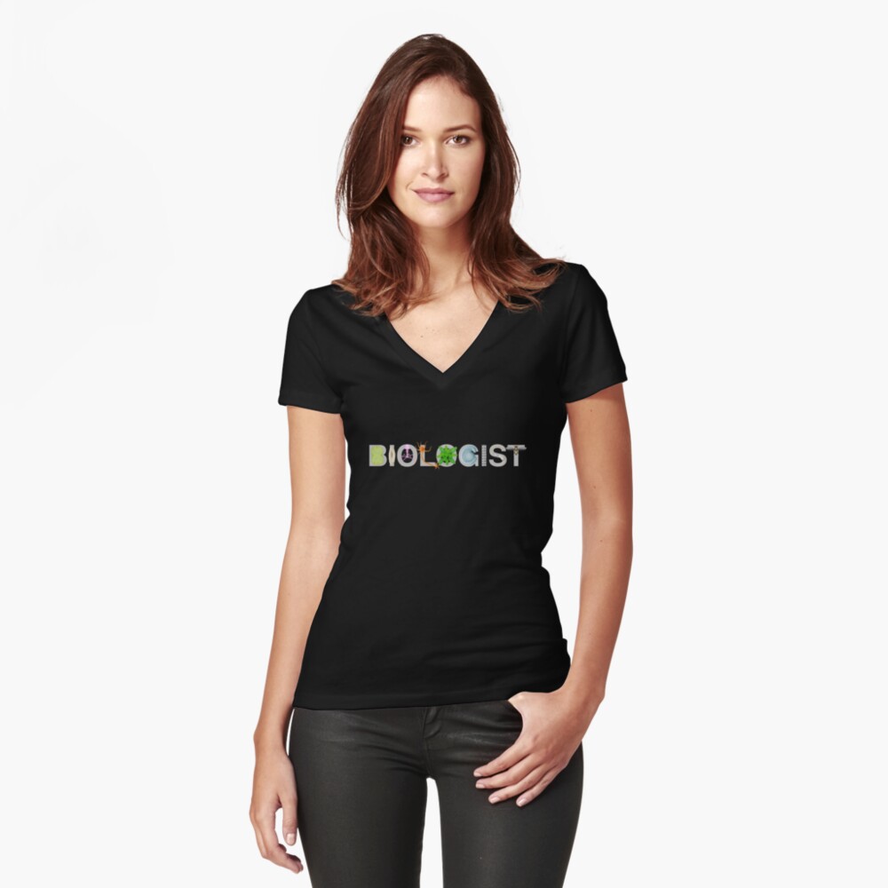 Biologist Fitted V-Neck T-Shirt