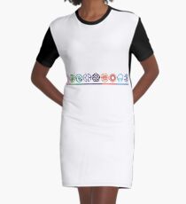 EPCOT Center Retro Future World Pavilion Logos Graphic T-Shirt Dress
