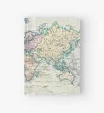 Vintage Map of The World (1801) Hardcover Journal