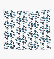 Retro Blob Blue Wall Tapestry
