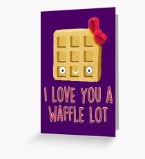 Ich liebe dich eine Waffel viel Grußkarte